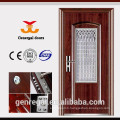 Cheap price house exterior metal door with window